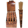 Raw Classic King Size Cone open display box with a single pack of 3 cones next to it.