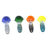 Jellyfish Glass 4.5" Long Asst. Color Frit Sprial Handpipe