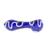 Profile view of a Festivarian Spoon Pipe in blue.
