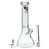 Diamond Glass Accent beaker bong with removed accessories.