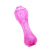 Liquid Filled Glass Freezer Pipe, Hot Pink Glitter