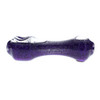 Liquid Filled Glass Freezer Pipe, Deep Purple Glitter