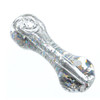  Liquid Filled Glass Freezer Pipe, "Hollywood" Rainbow Star Glitter 