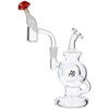 Mushroom Carb Cap shown in use on an MJ Arsenal Atlas Mini Rig. (Atlas not included.)