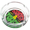 Glass ashtray with Roast & Toast print.