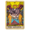 Top view of the Lovers Tarot Card incense burner's detailed print.