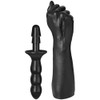 Doc Johnson's The Fist next to the included Vac-U-Lock handle.