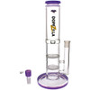Side view of the 12" Cerberus Bong with the included bowl removed and set aside.