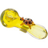 Quarter view of a Turtle style Fumed Critter Spoon Pipe.