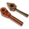 Wooden Hand Pipe with Wooden Inlay, Assorted Styles