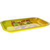 High walls and rolled corners of this rolling tray.
