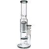 11" Straight Dual Perc Ice Bong, Assorted Colors