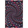  3D Glow In The Dark Shroom Spiral Tapestry 60" x 90" 