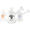 Diamond Glass 4" Mini Bubbler – Compact Handheld Water Pipe with Fixed Bowl – Assorted Colors