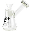Diamond Glass 4" Mini Bubbler – Compact Handheld Water Pipe with Fixed Bowl – Assorted Colors