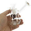Diamond Glass 4" Mini Bubbler – Compact Handheld Water Pipe with Fixed Bowl – Assorted Colors