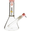 Profile view of a Pink Dopezilla 8" Chimera Beaker Bong.