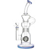 Flying Pig 12" Double Matrix Stemless Recycler, Blue