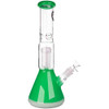 Flying Pig 14" Tree Perc Beaker Ice Bong, Green (Discontinued)