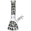 Profile view of the Mayan style 10" Glow Graphic Beaker Bong.