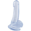 Basix Rubber Works 8" Suction Cup Dong, Clear