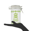 Glass Herb 30 Ounce Stash Jar with Airtight Clamp Lid - Warning: Smoking May Cause Peace & Love, XL
