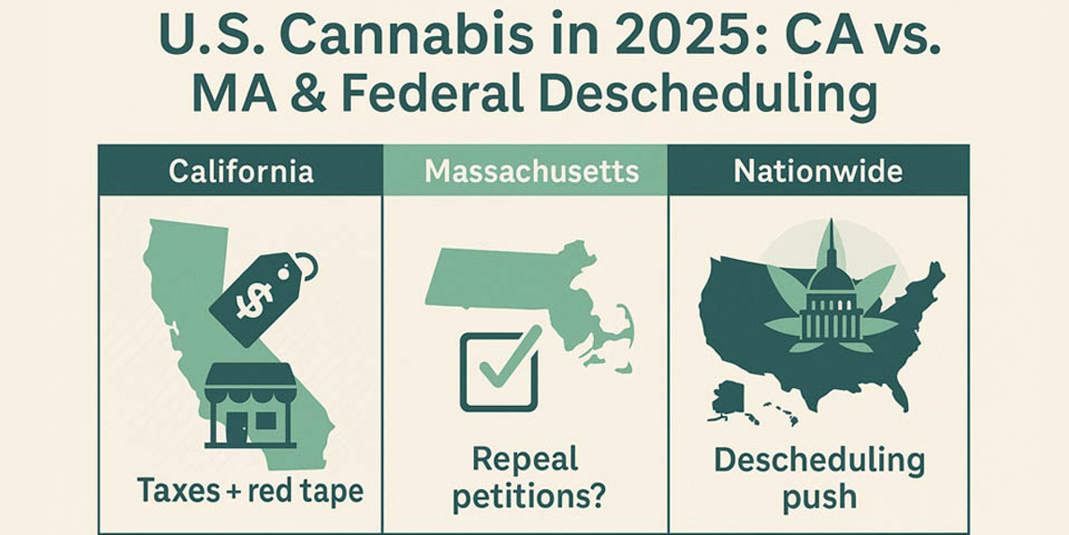 From “Gold Rush” to Growing Pains: What California, Massachusetts, and a Descheduling Push Signals for U.S. Cannabis