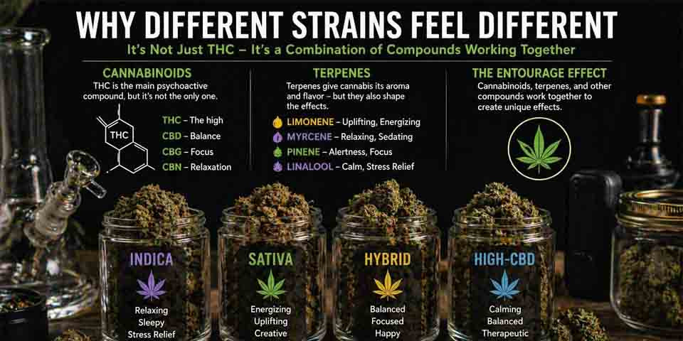 Why Different Weed Strains Feel Different (Science Explained 2026)