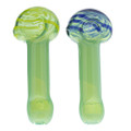 Mint green slime glass spoon handpipe with color swirl. Buy now from the best smoke shop online. 