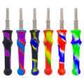 Buy Portable Silicone Nectar Collector Straw with Nail