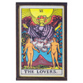 Top view of the Lovers Tarot-themed medium stash box.