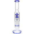 11" Straight Dual Perc Ice Bong, Assorted Colors