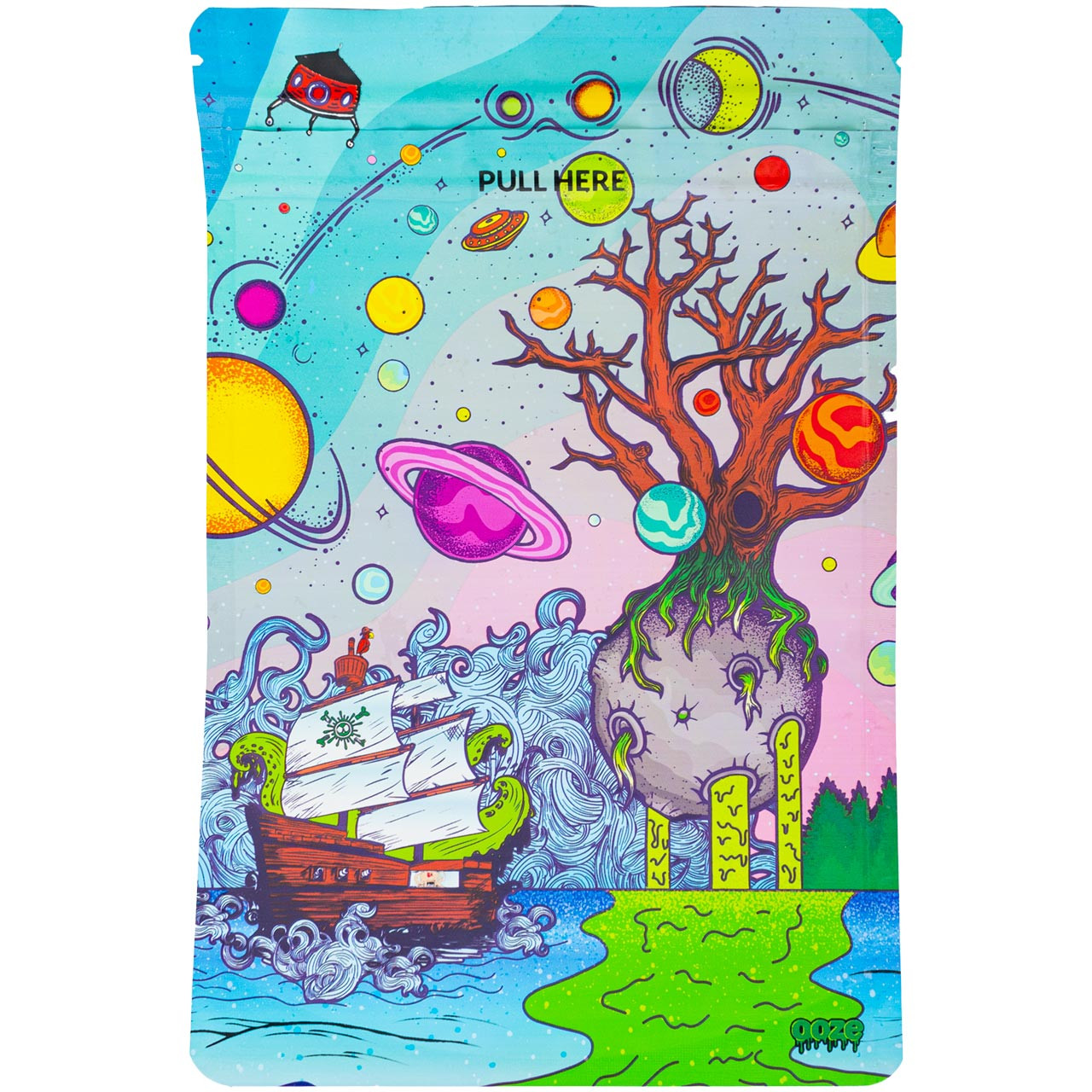 Ooze Designer Series 1 Ounce Smell Proof Mylar Bags, 10-Pack