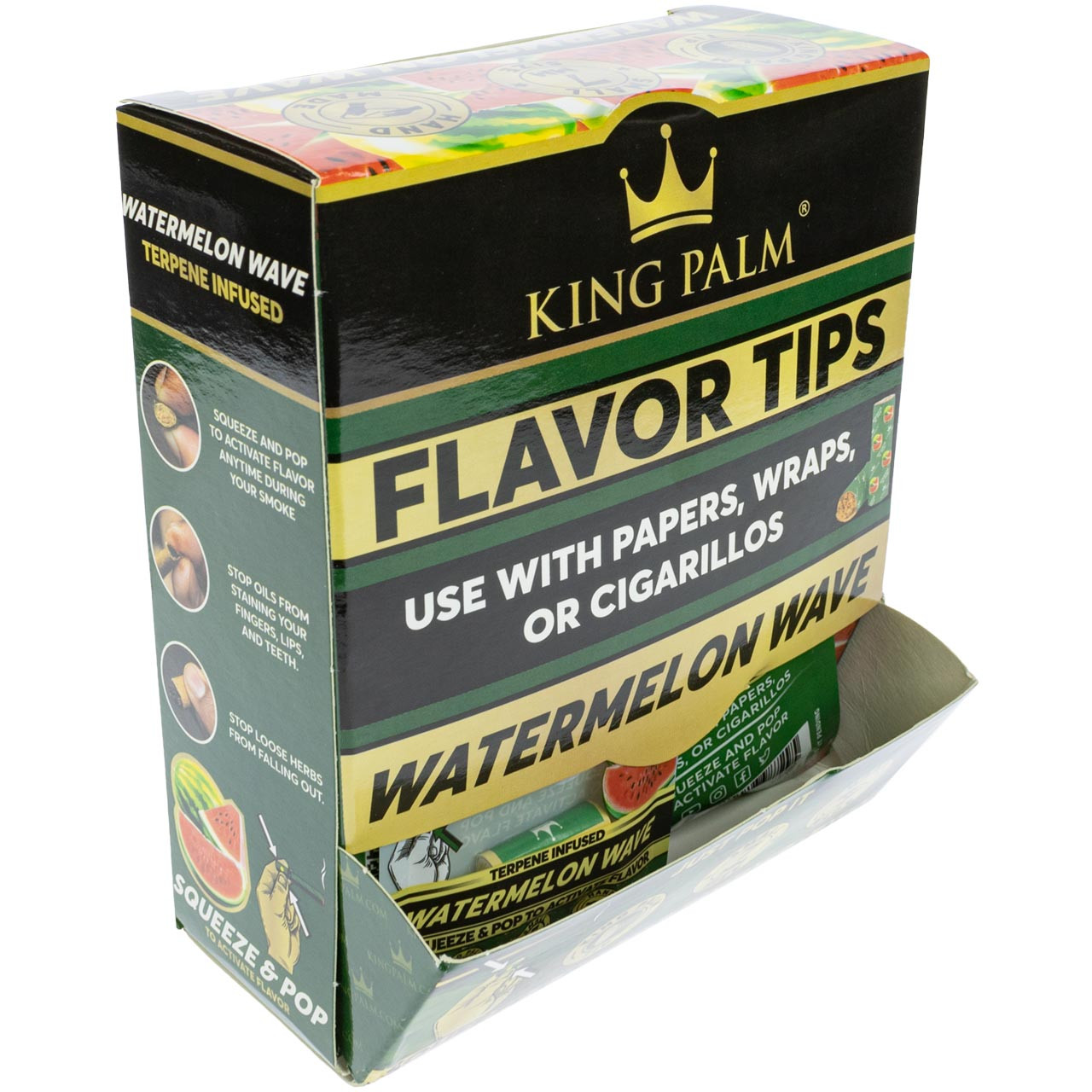 King Palm Watermelon Wave Flavored Filter Tip, 2Pack Waterbeds 'n' Stuff