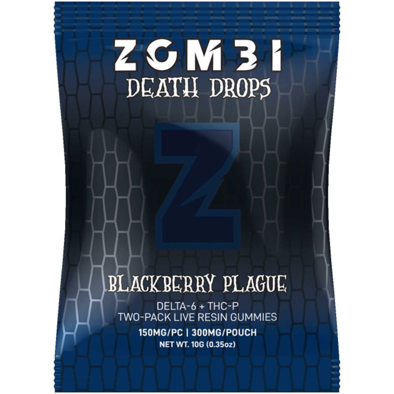 Zombi Death Drops – Blackberry Plague THC Gummies 2-Pack | 300mg