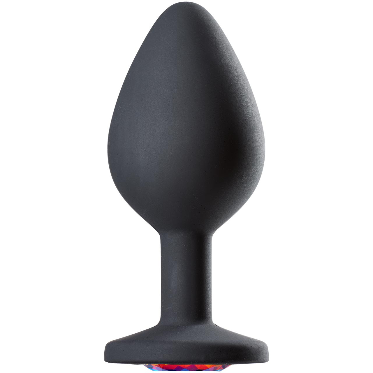 Cloud 9 GEMs Jeweled Black Silicone Anal Plug - Medium | Waterbeds 'n' Stuff