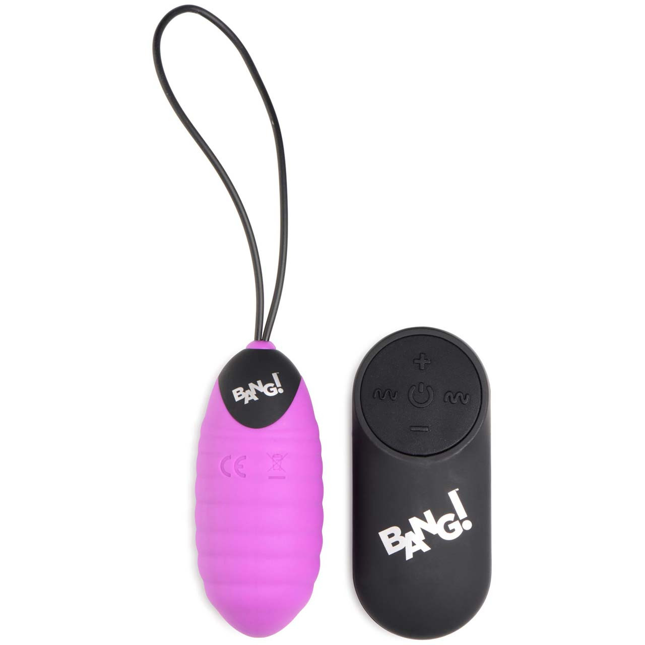 Ribbed Silicone Egg Vibrator with Wireless Remote - Purple | Waterbeds 'n'  Stuff