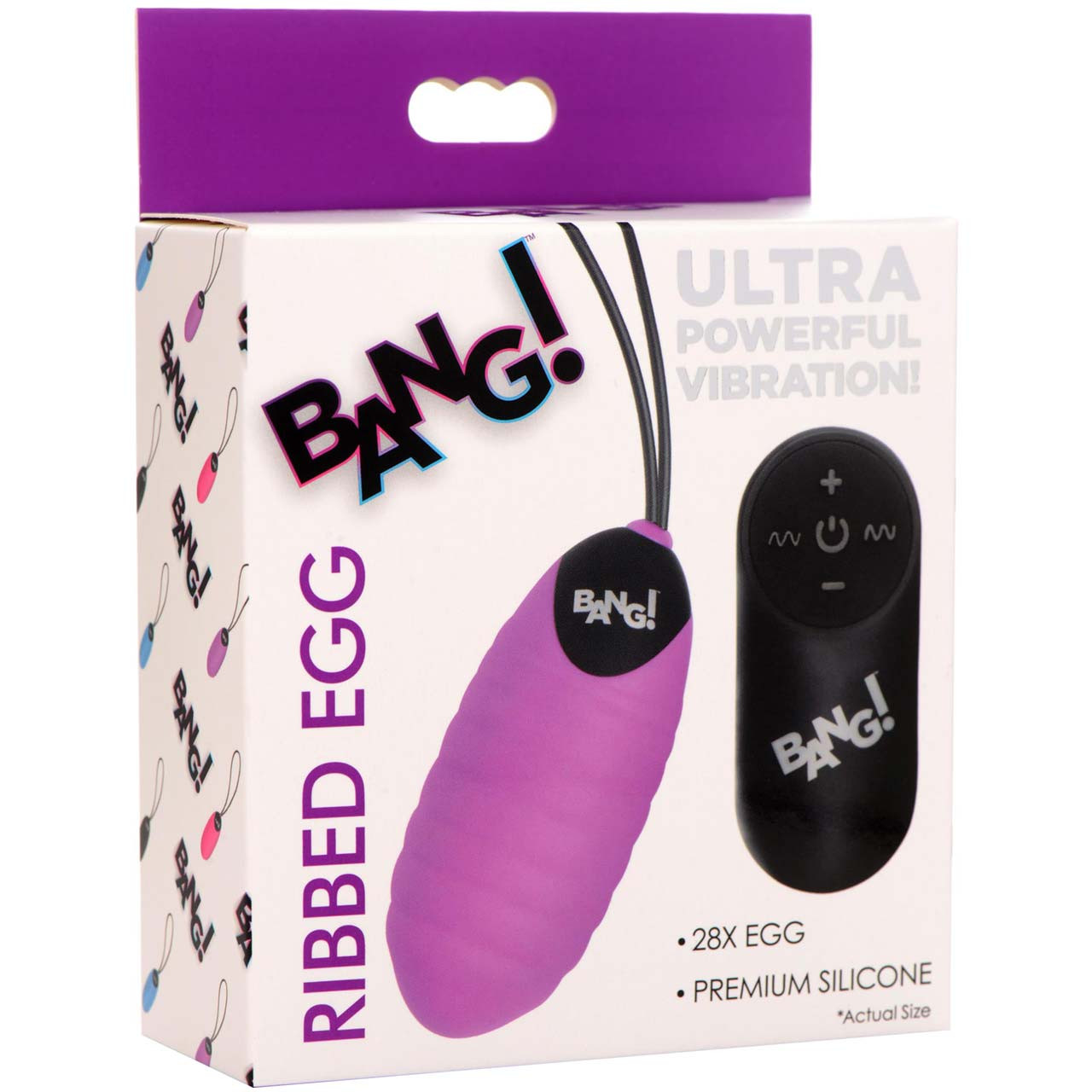 Ribbed Silicone Egg Vibrator with Wireless Remote - Purple | Waterbeds 'n'  Stuff