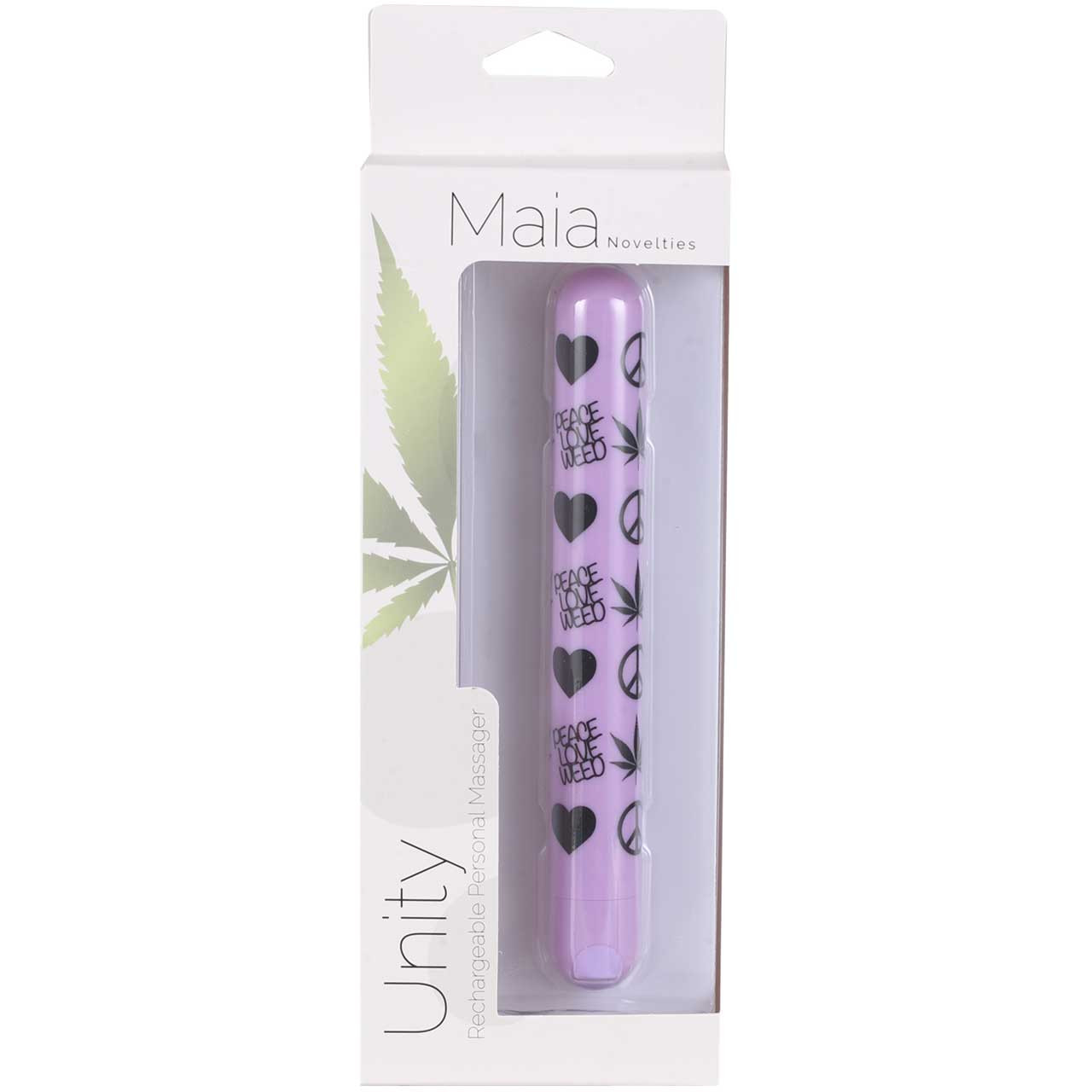 UNITY X-Long Bullet Vibe - Hemp Leaf Pattern