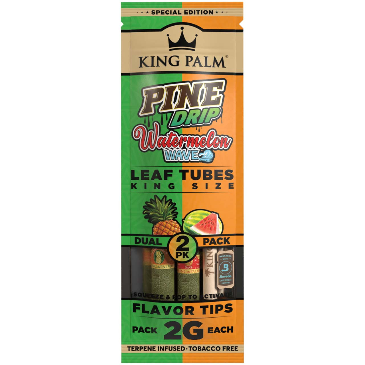 King Palm Watermelon Wave & Pine Drip Dual Pack King Rolls, 2-Pack