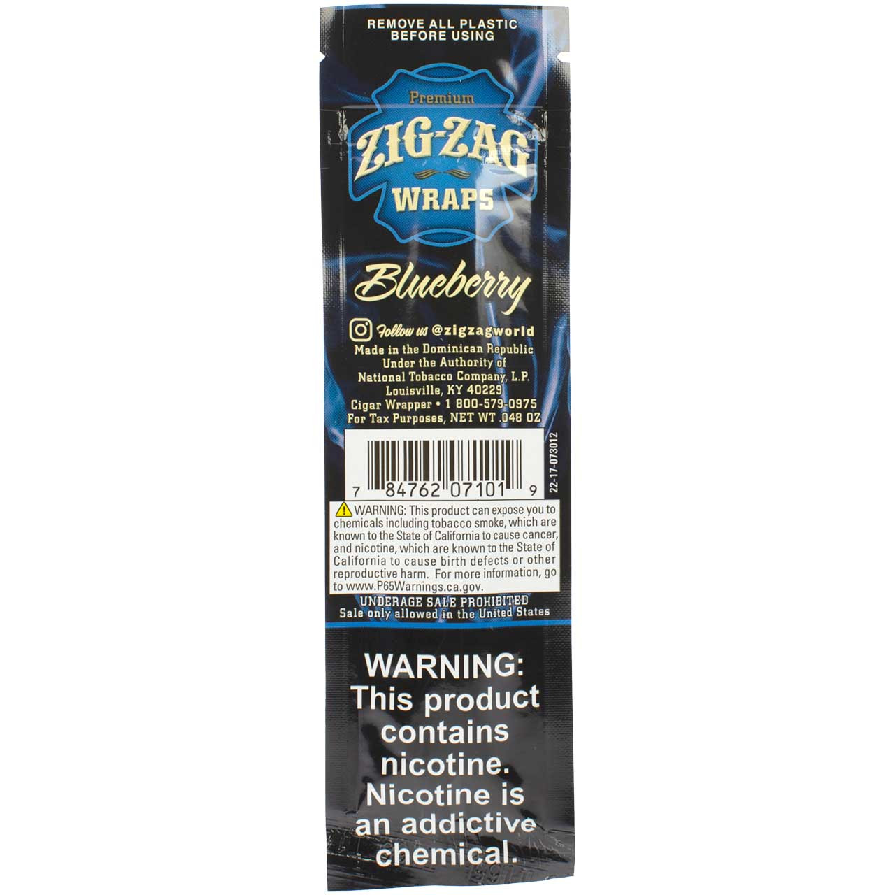 ハッピーベリー　1207 Zig-Zag Blunt Wraps - Blueberry, 2 Wraps | Waterbeds 'n' Stuff