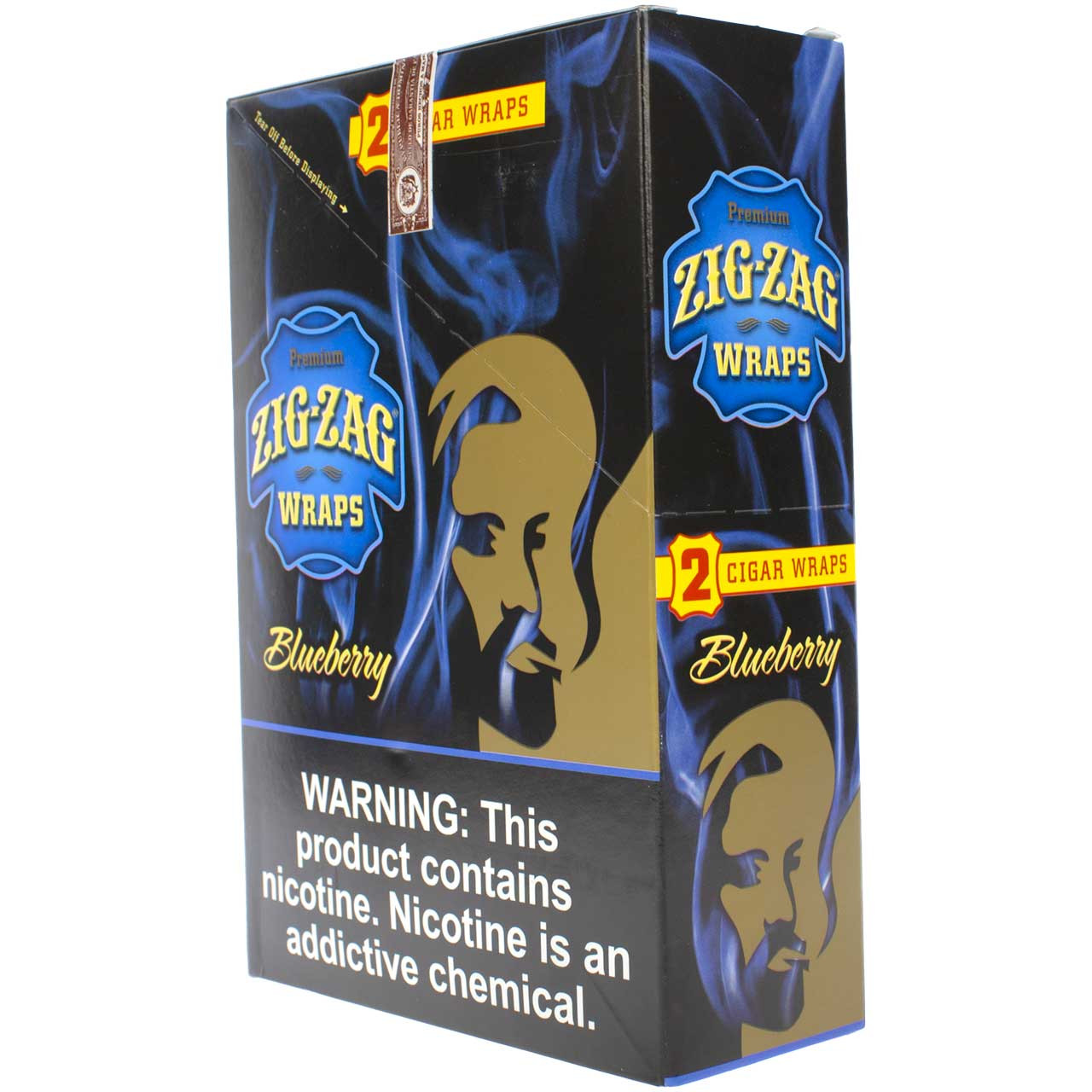 ハッピーベリー　1207 Zig-Zag Blunt Wraps - Blueberry, 2 Wraps | Waterbeds 'n' Stuff