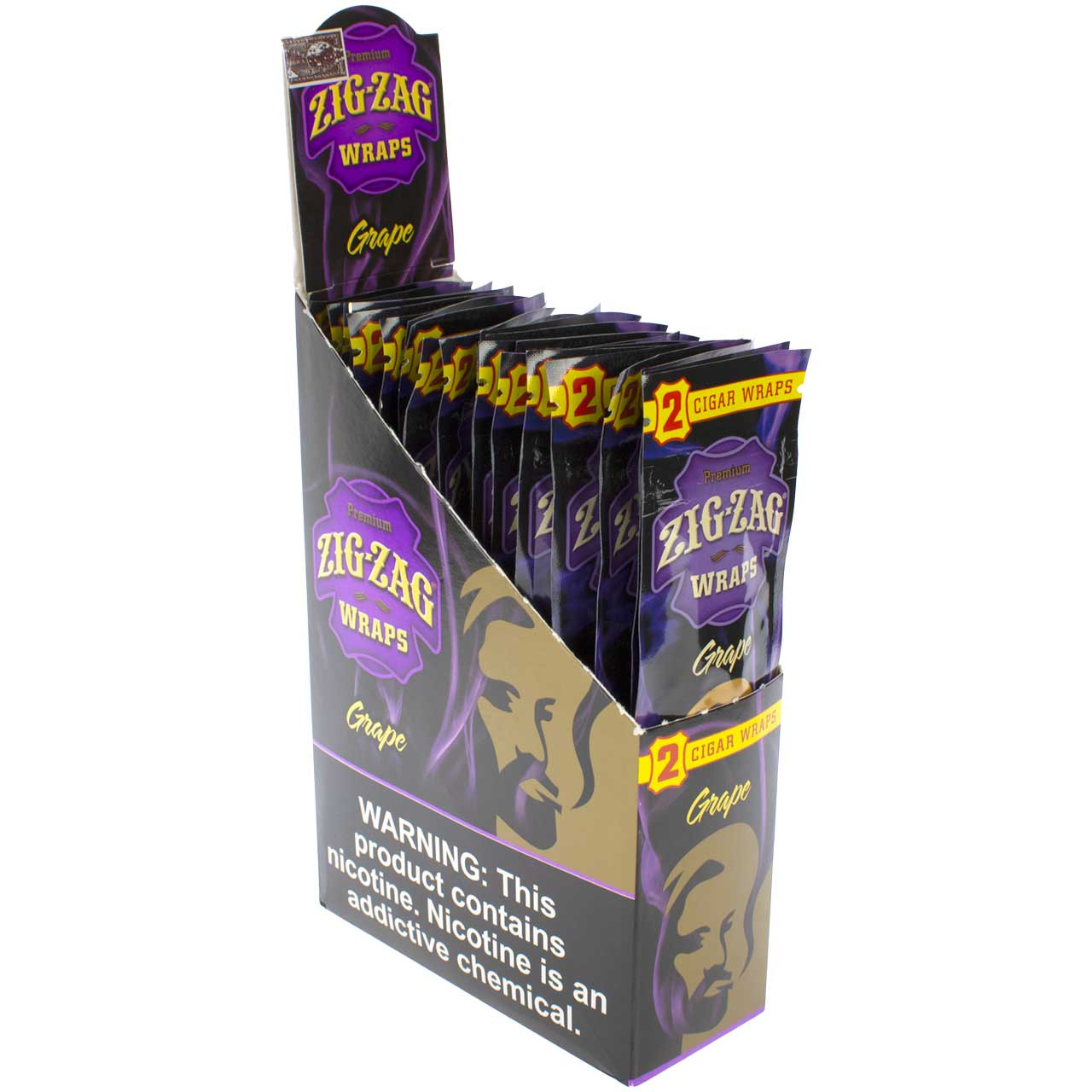 Zig-Zag Blunt Wraps - Grape, 2 Wraps | Waterbeds 'n' Stuff