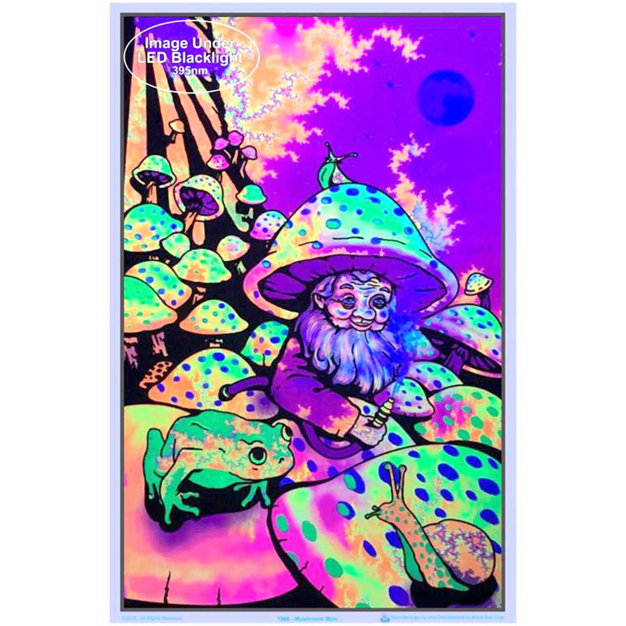 Mushroom Man Black Light Poster | Psychedelic Collection