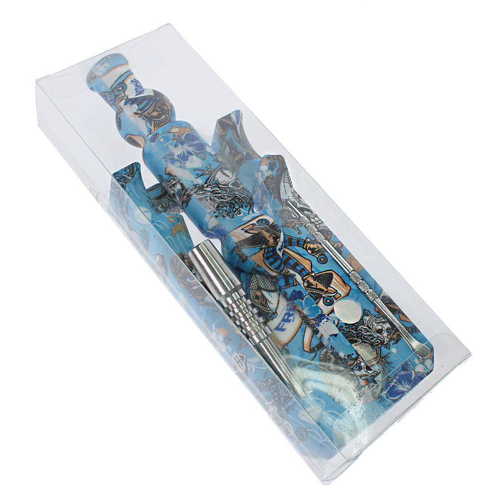 Graphic Silicone Nectar Collector Kit with Dab Tool and Base