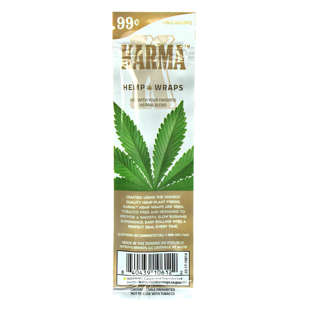 karma tobacco Hemp Wraps (Zags)  710 Pipes Smoke Shop Karma Nic Salt by Sugoi