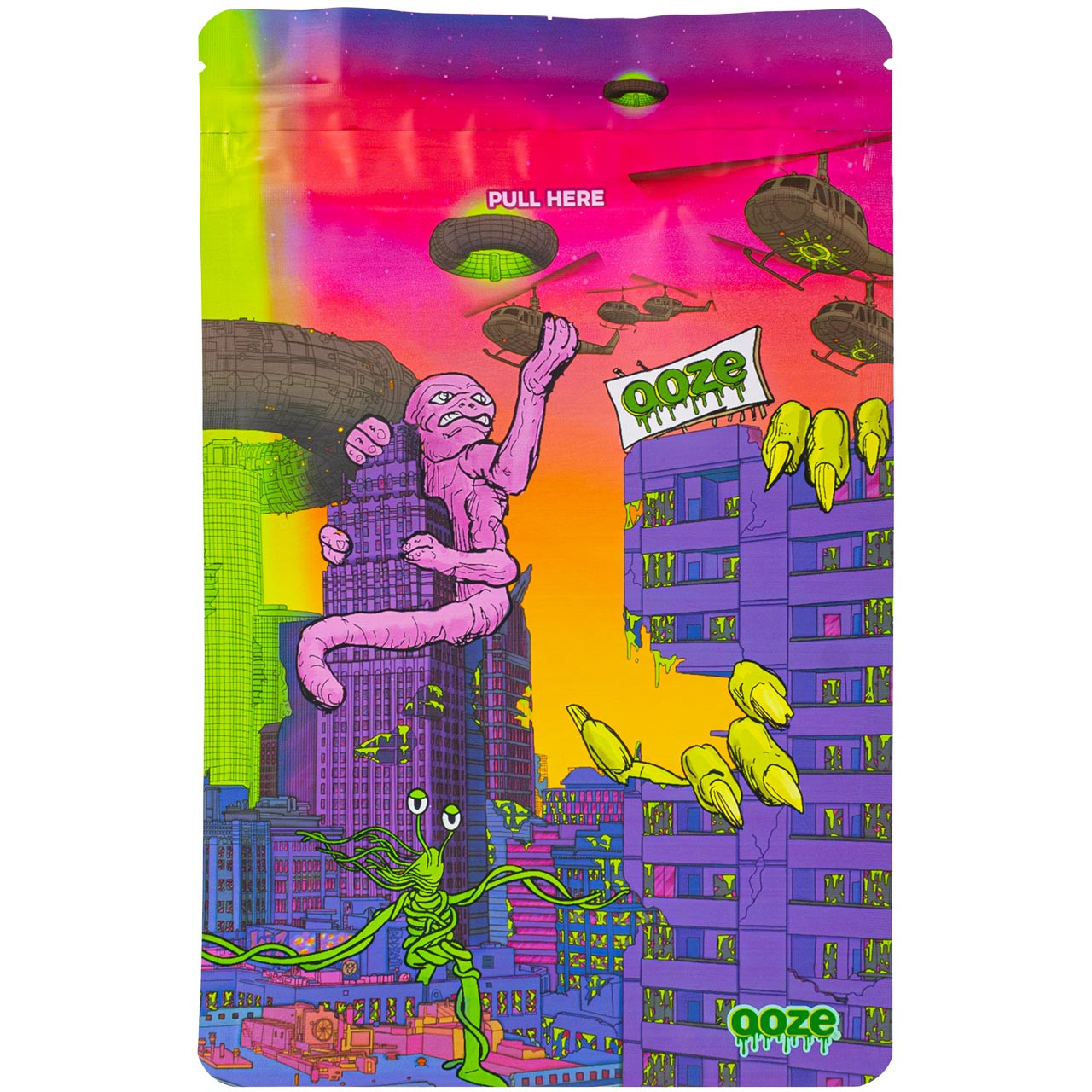 Ooze Designer Series 1 Ounce Smell Proof Mylar Bags, 10-Pack