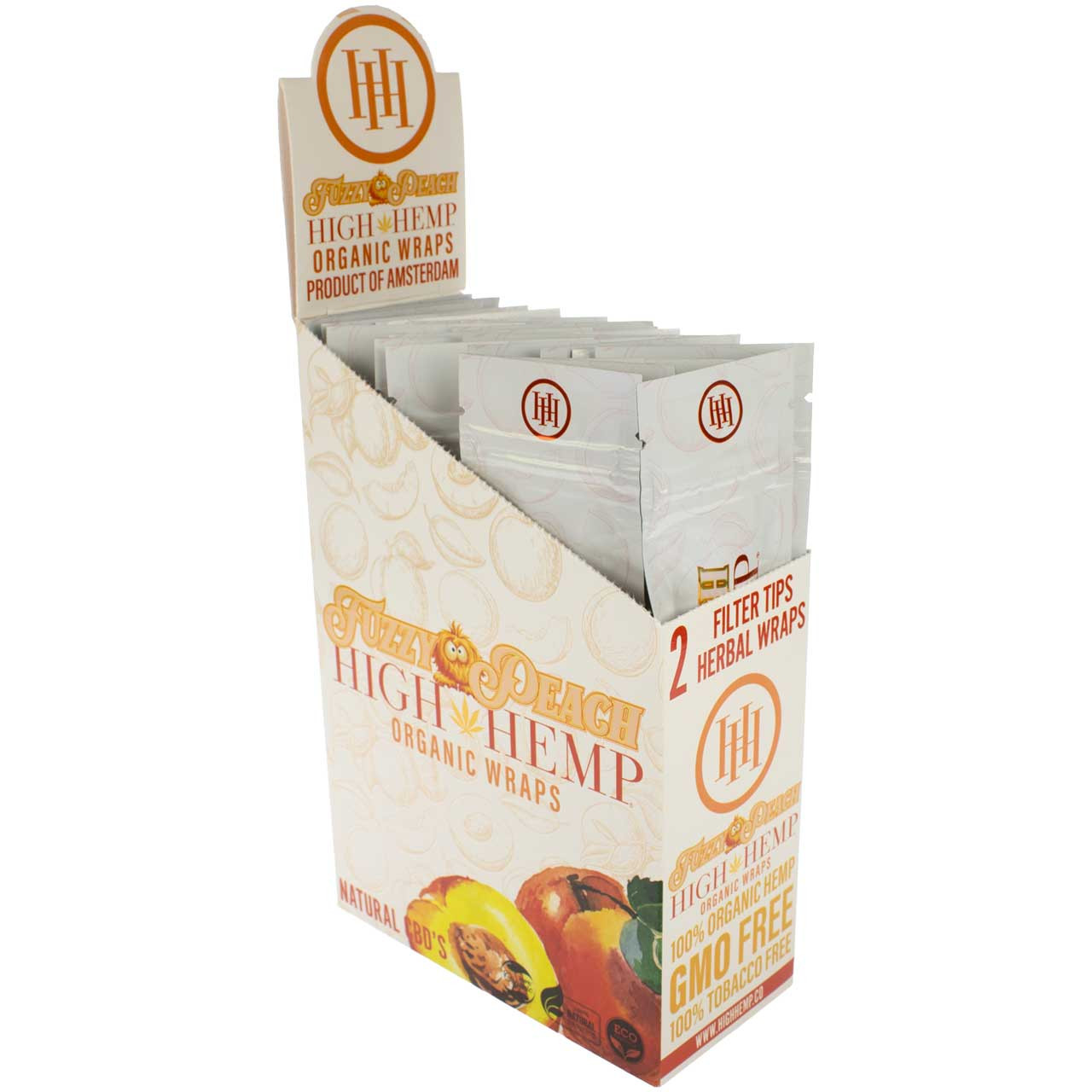 H. Zone Organic Herbal Wrap WET & FRUITY Full Box 15/5CT - 75 Wraps Total 294580555453