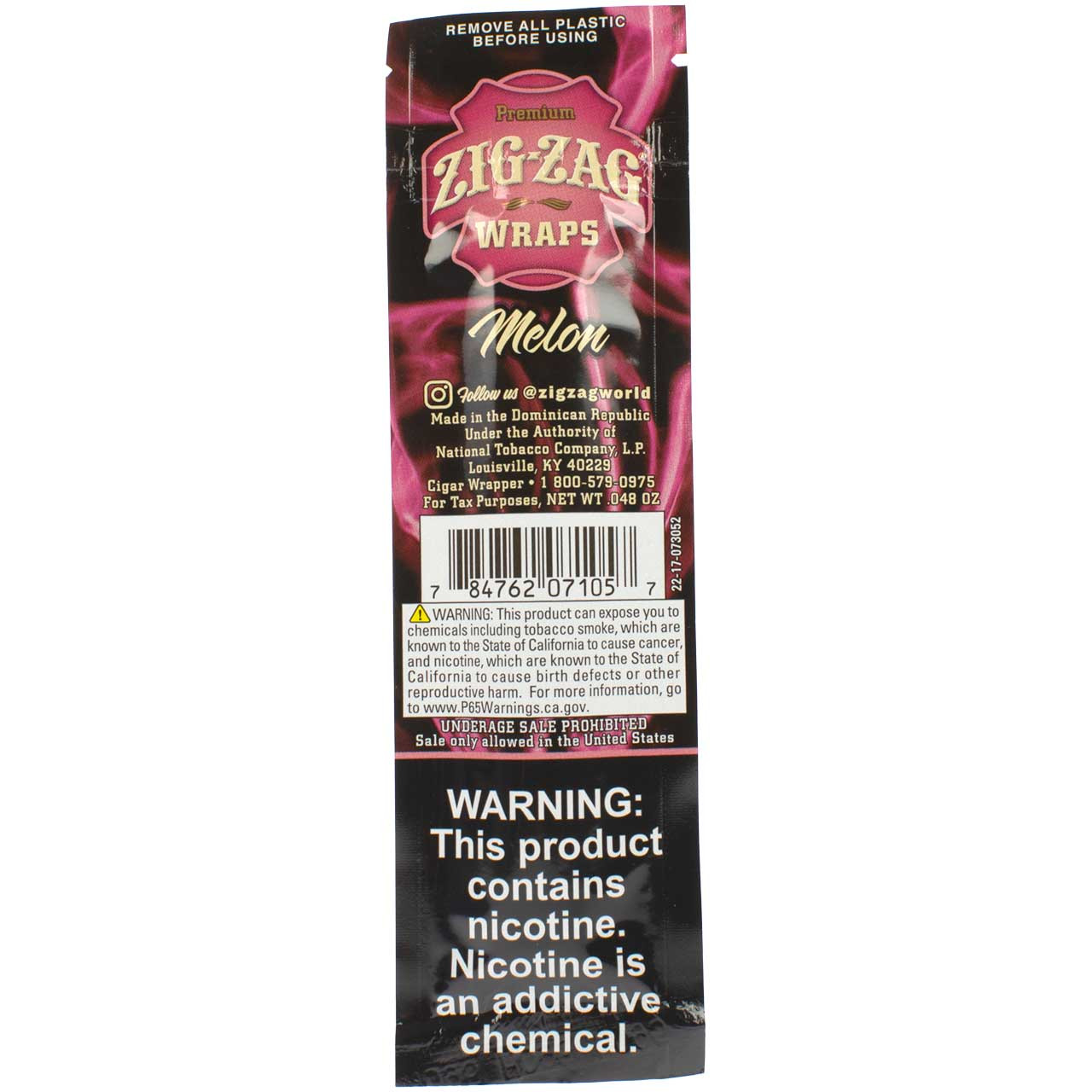 Zig-Zag Blunt Wraps - Melon, 2 Wraps