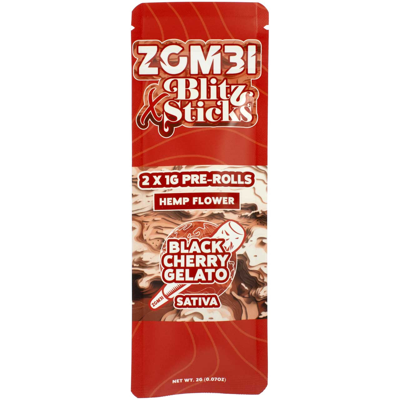 Zombi Blitz Sticks 1G Pre-Rolls - Black Cherry Gelato (Sativa